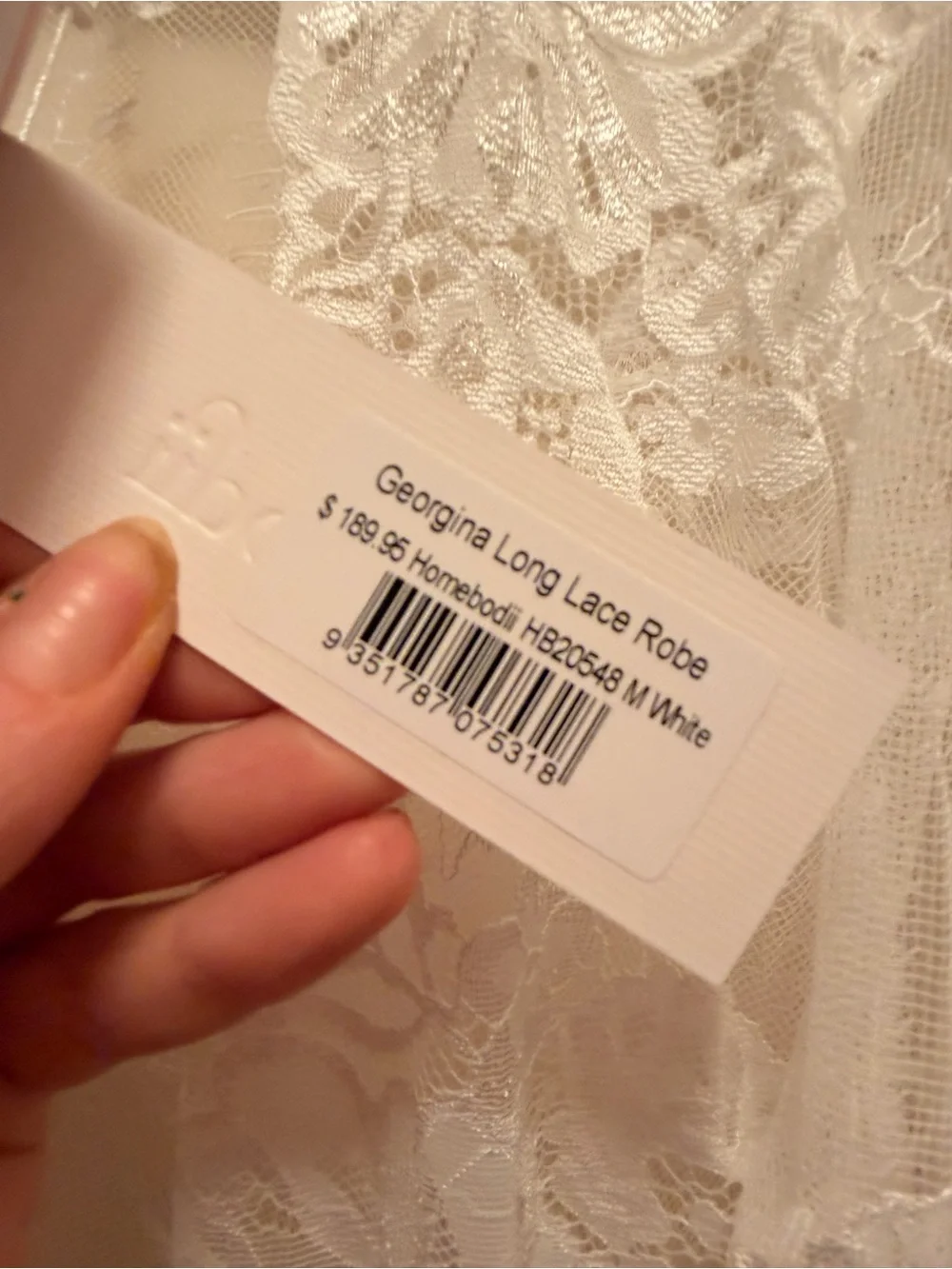 Sheer Lace Tie-Waist Robe in White